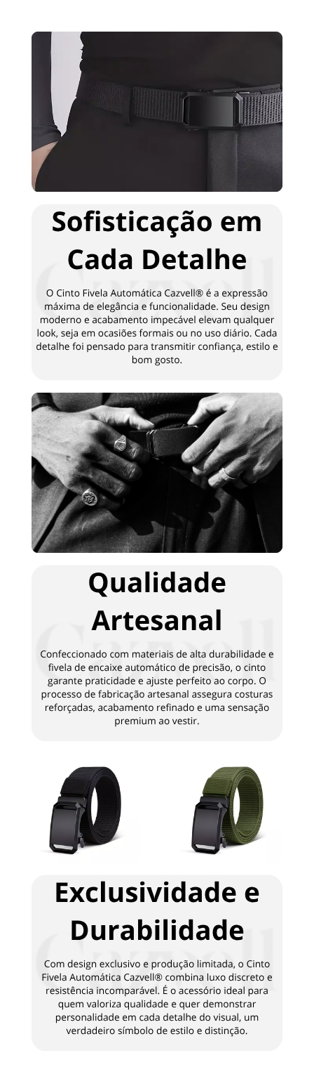 Cinto Fivela Automática